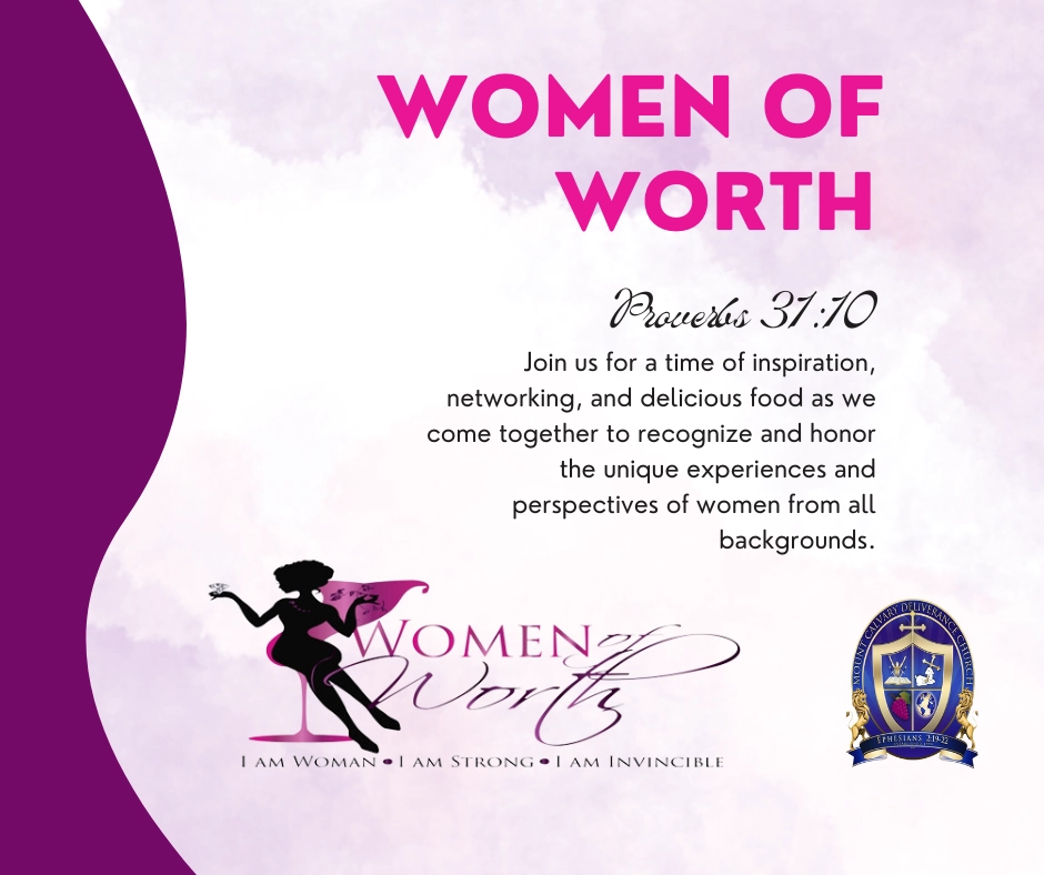 A women of worth certificate with a picture of a woman.